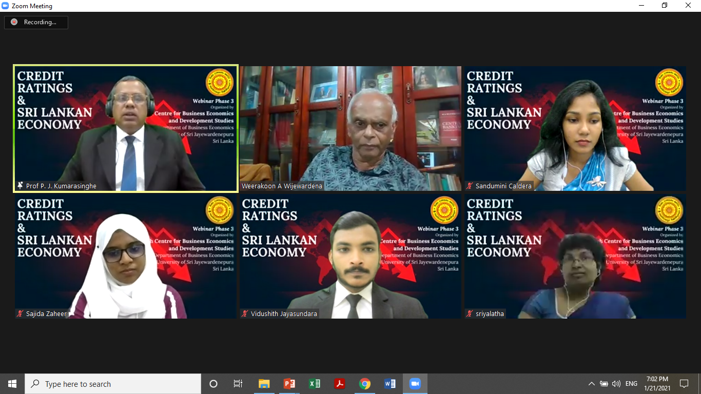 The Panel Discussion on “Credit Ratings & Sri Lankan Economy”