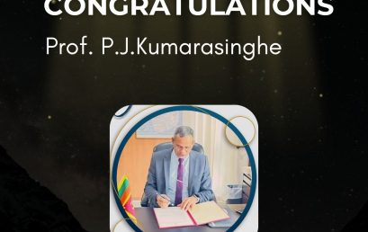 Congratulations to Prof. P. Janak Kumarasinghe