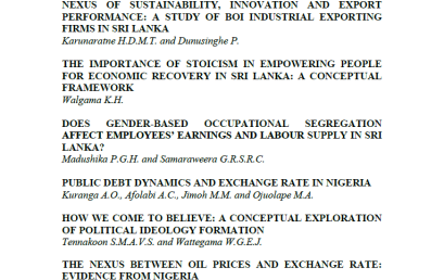Sri Lankan Journal of Business Economics VOLUME 14 (ISSUE 1) – 2025