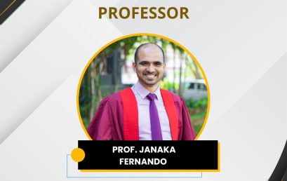 Congratulations to Prof. Janaka Fernando