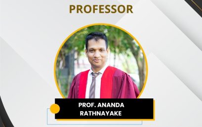 Congratulations to Prof. Ananda Rathnayake