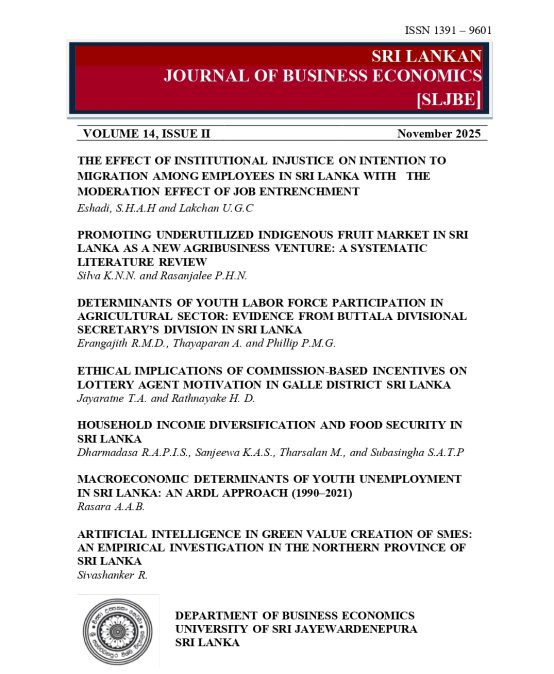 Sri Lankan Journal of Business Economics VOLUME 14 (ISSUE 2) – 2025