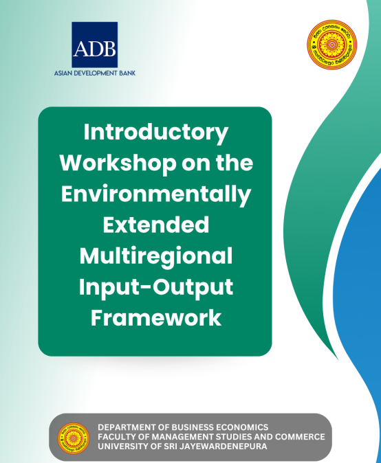 Introductory Workshop on the Environmentally Extended Multiregional Input-Output (EE-MRIOT) Framework