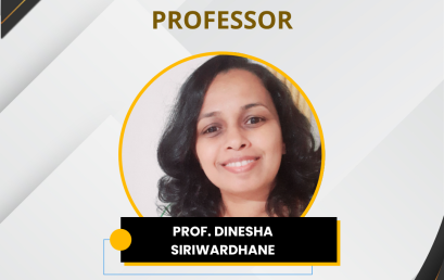 Congratulations to Prof. Dinesha Siriwardhane