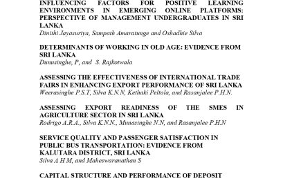 Sri Lankan Journal of Business Economics VOLUME 15 (ISSUE 1) – 2026