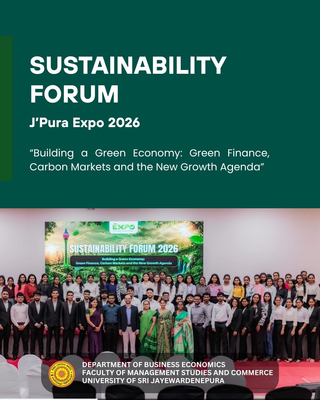 J’pura Expo 2026 – Sustainability Forum J’pura Expo 2026 – Sustainability Forum