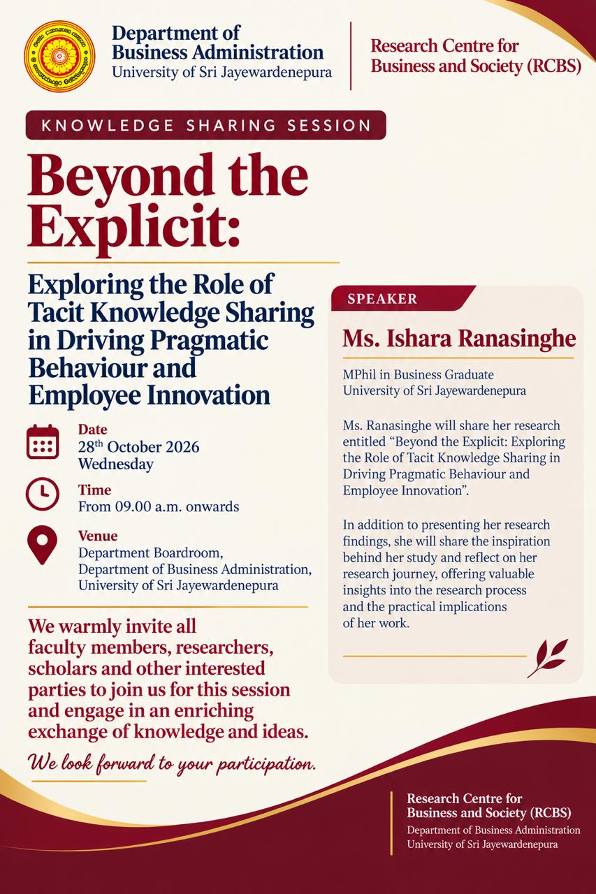 Beyond the Explicit: Exploring the Role of Tacit Knowledge Sharing in Driving Pragmatic Behaviour and Employee Innovation Beyond the Explicit: Exploring the Role of Tacit Knowledge Sharing in Driving Pragmatic Behaviour and Employee Innovation