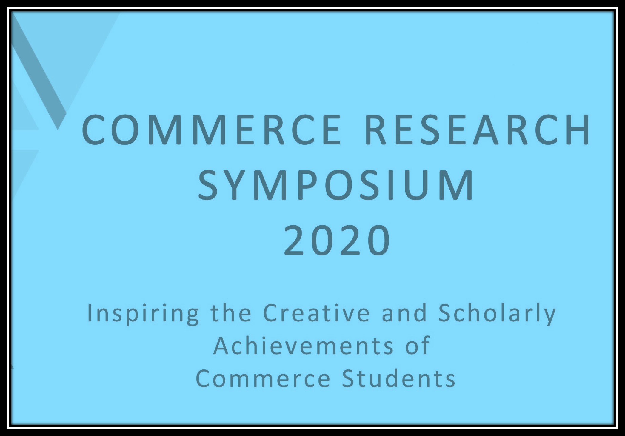 2nd Commerce Research Symposium 2020 2nd Commerce Research Symposium 2020