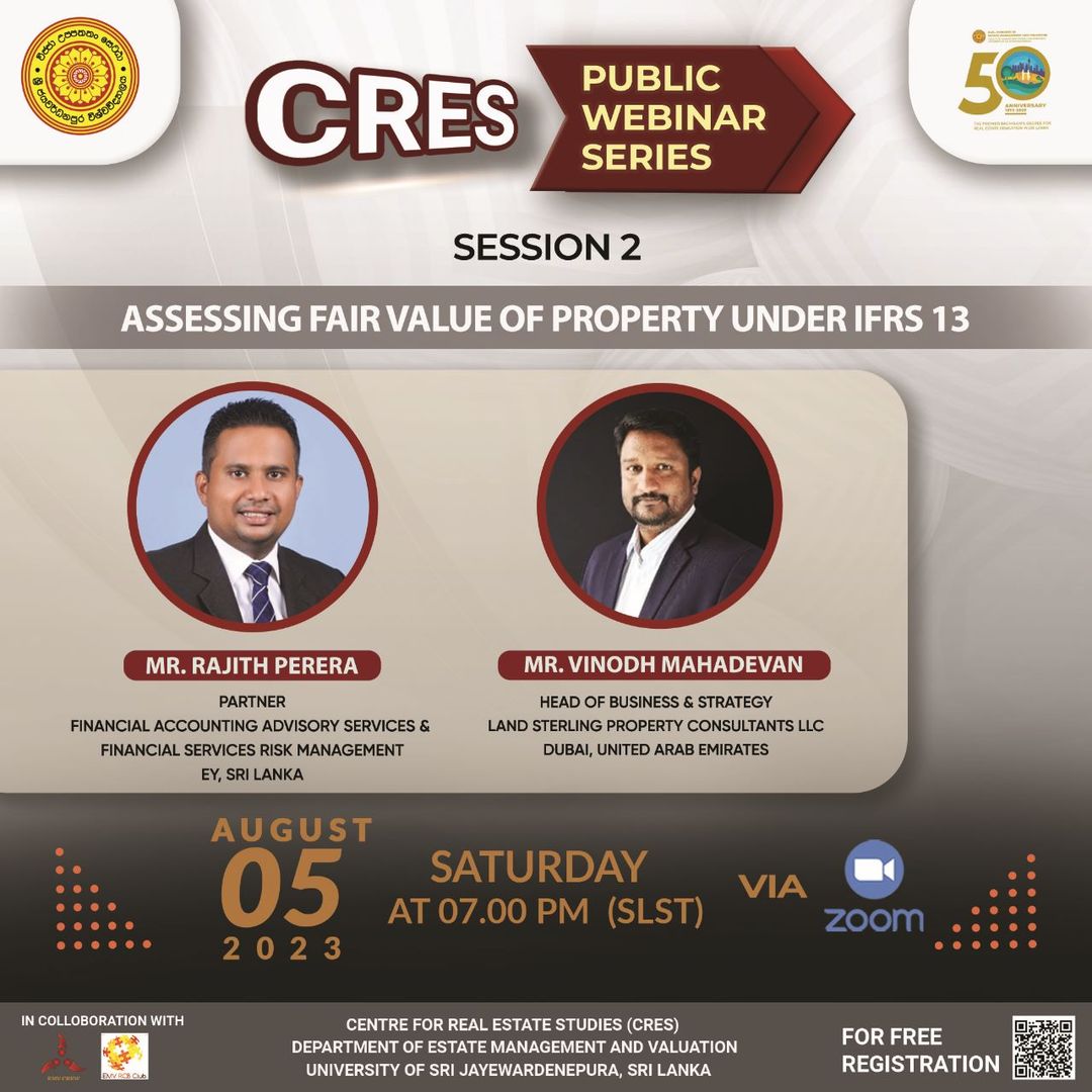 CRES Public Webinar 02 on “Assessing Fair Value of Property under IFRS 13” CRES Public Webinar 02 on “Assessing Fair Value of Property under IFRS 13”