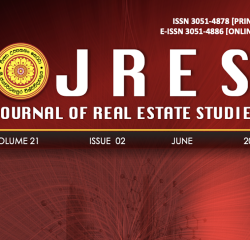 Launch of the Journal of Real Estate Studies (JRES): Volume 21, Issue 02