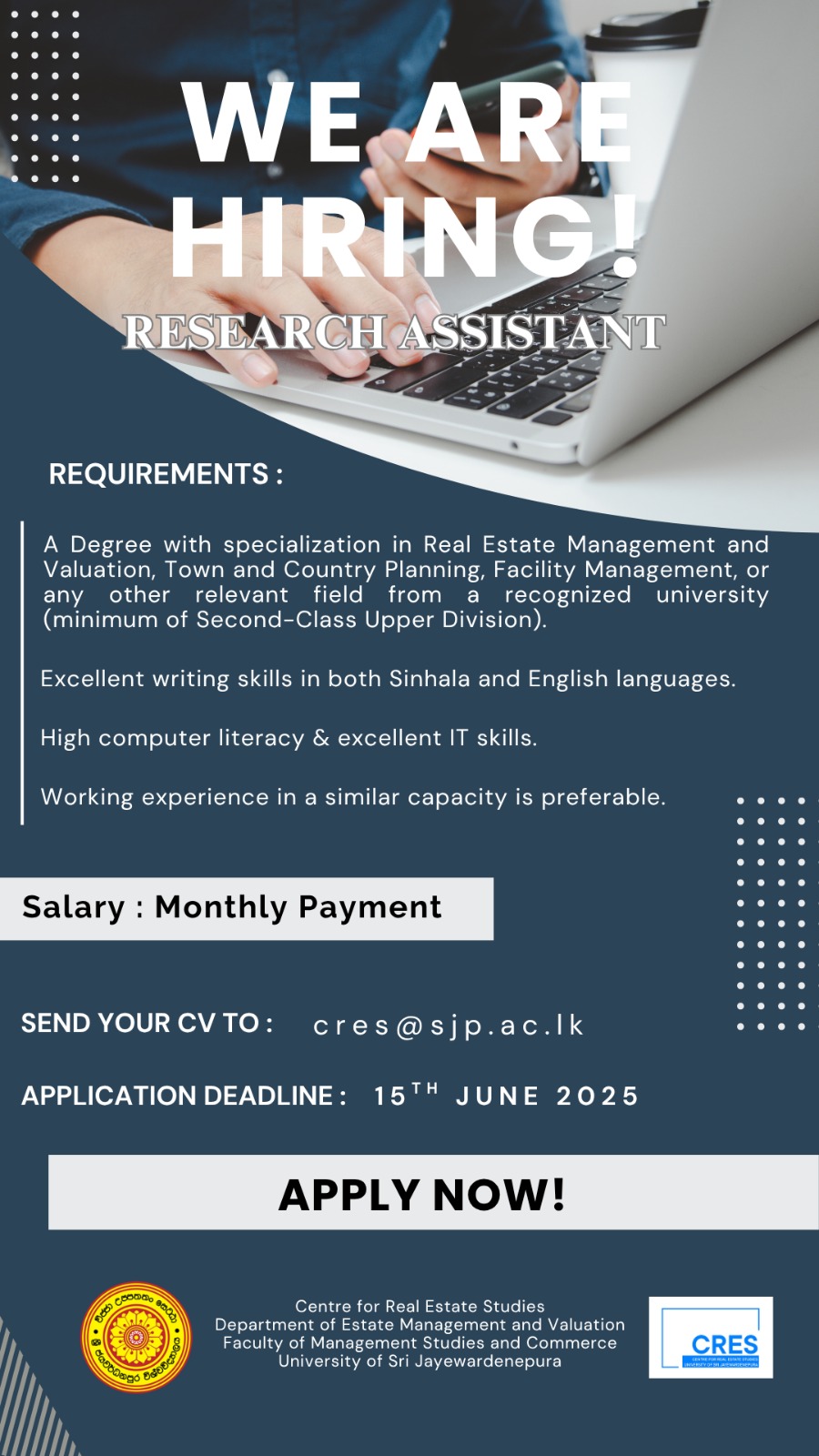 Opportunity for Aspiring Researchers in Real Estate and Valuation Opportunity for Aspiring Researchers in Real Estate and Valuation