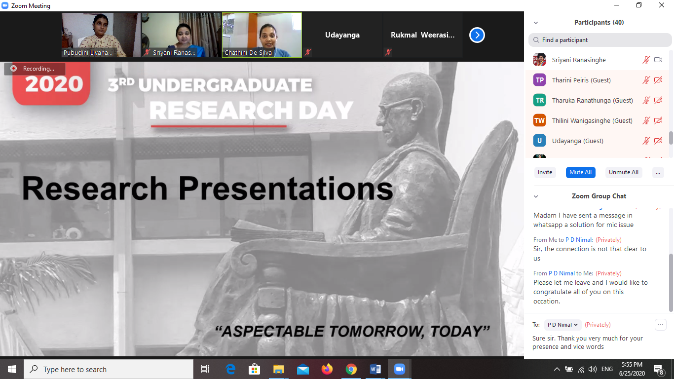 Third Undergraduate Research Day 2020 – Department of Entrepreneurship