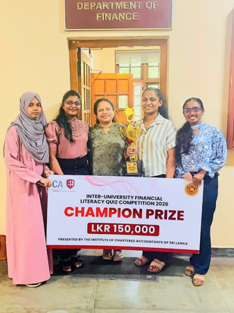 Department of Finance and Accounting Joint Team Wins Championship at Inter-University Financial Literacy Quiz Competition 2026
