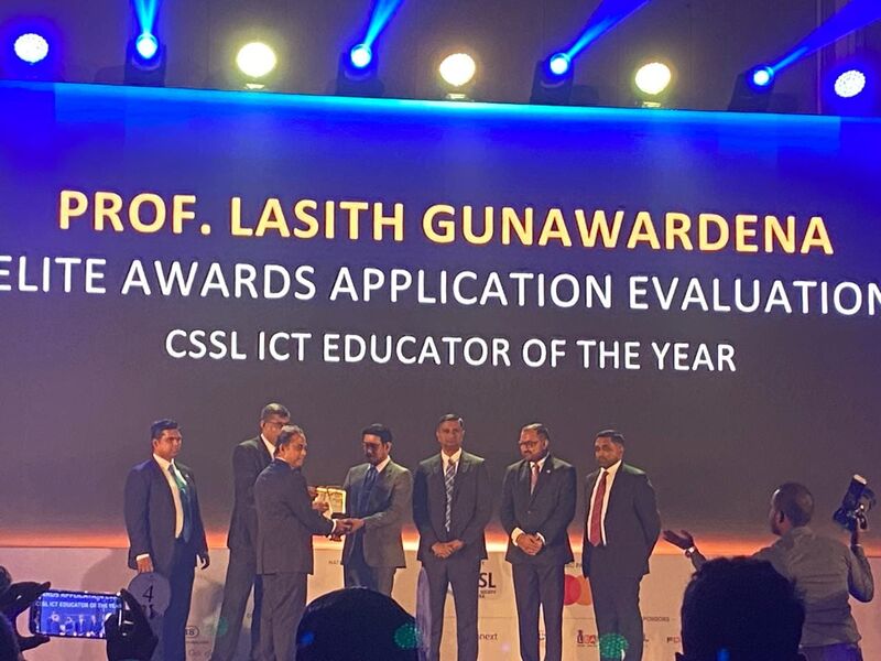 Professor Lasith Gunawardena Recognized as CSSL ICT Educator of the Year 2023 Professor Lasith Gunawardena Recognized as CSSL ICT Educator of the Year 2023