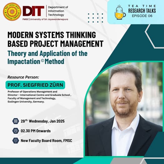 The 6th Episode of the DIT Tea Time Research Talks The 6th Episode of the DIT Tea Time Research Talks