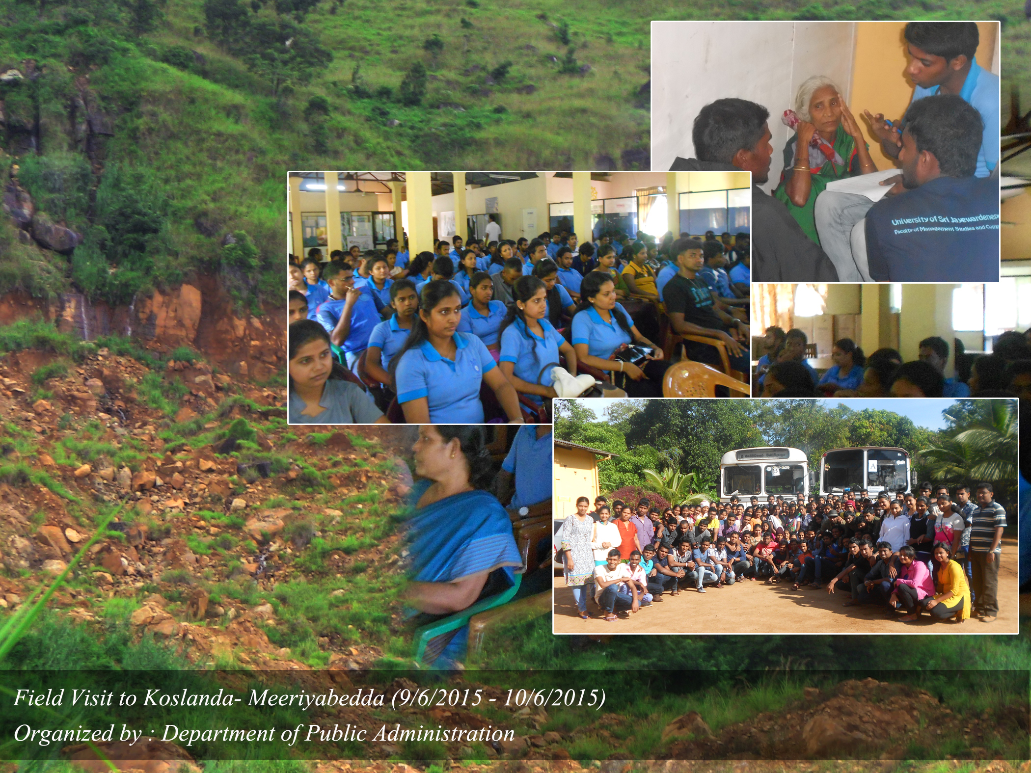 Field Visit To Koslanda & Meeriyabedda Area