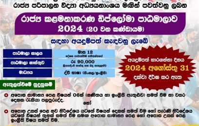 Deadline Extended for Diploma in Public Management – 2024