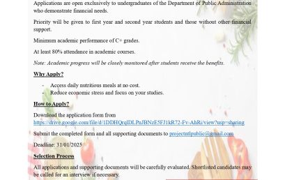 Calling Applications for Food Voucher Program