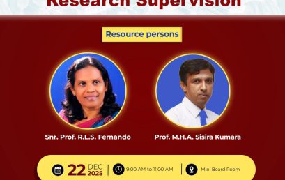Effective Research Supervision –  Lecturer Capacity Development Series