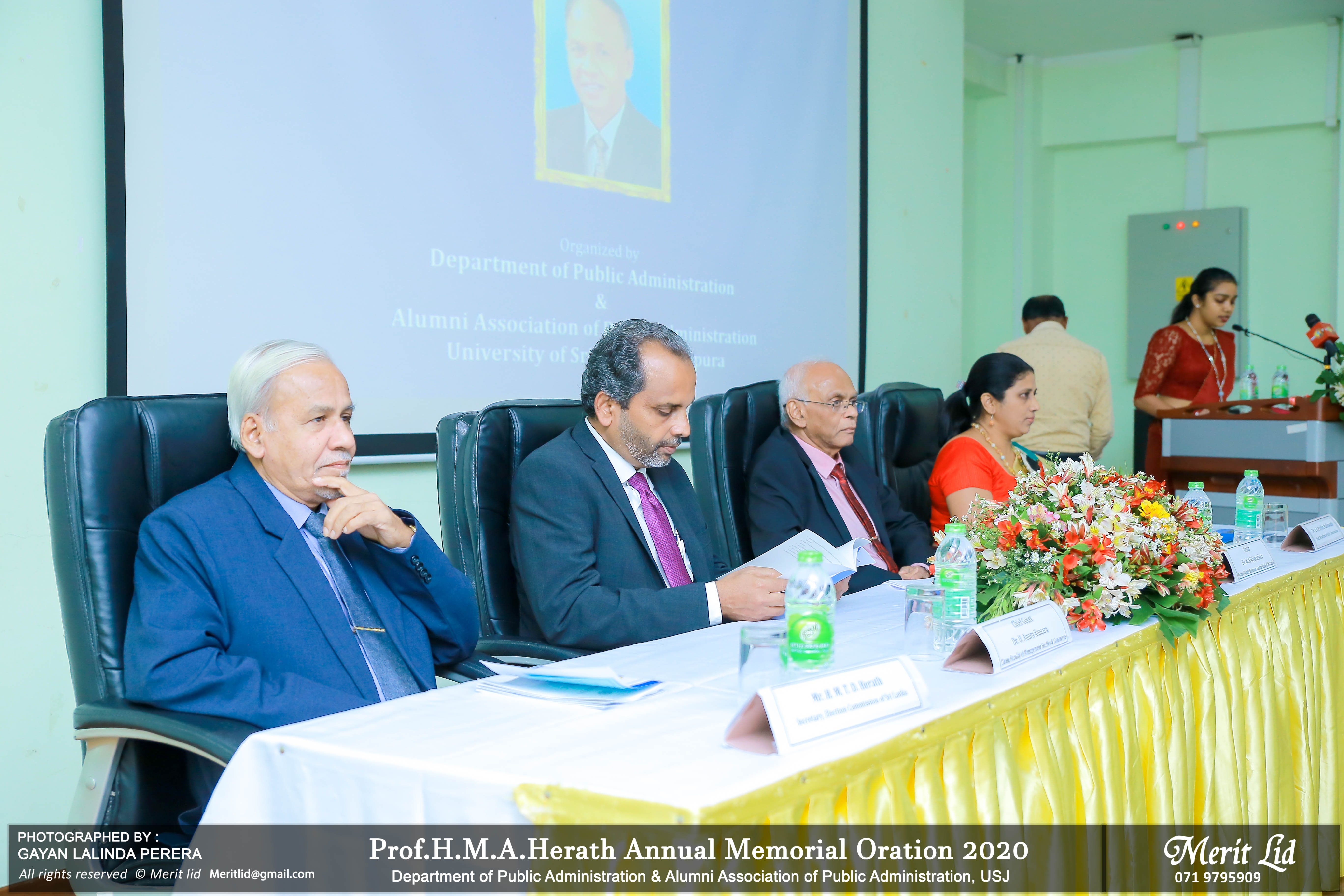 Prof. H. M. A. Herath Annual Memorial Oration