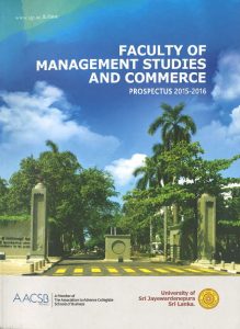 Prospectus 2015 - 2016 - Faculty of Management Studies & Commerce