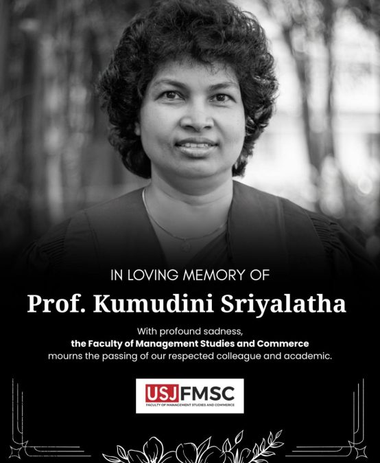 FMSC Mourns the Passing of Professor Kumudini Sriyalatha